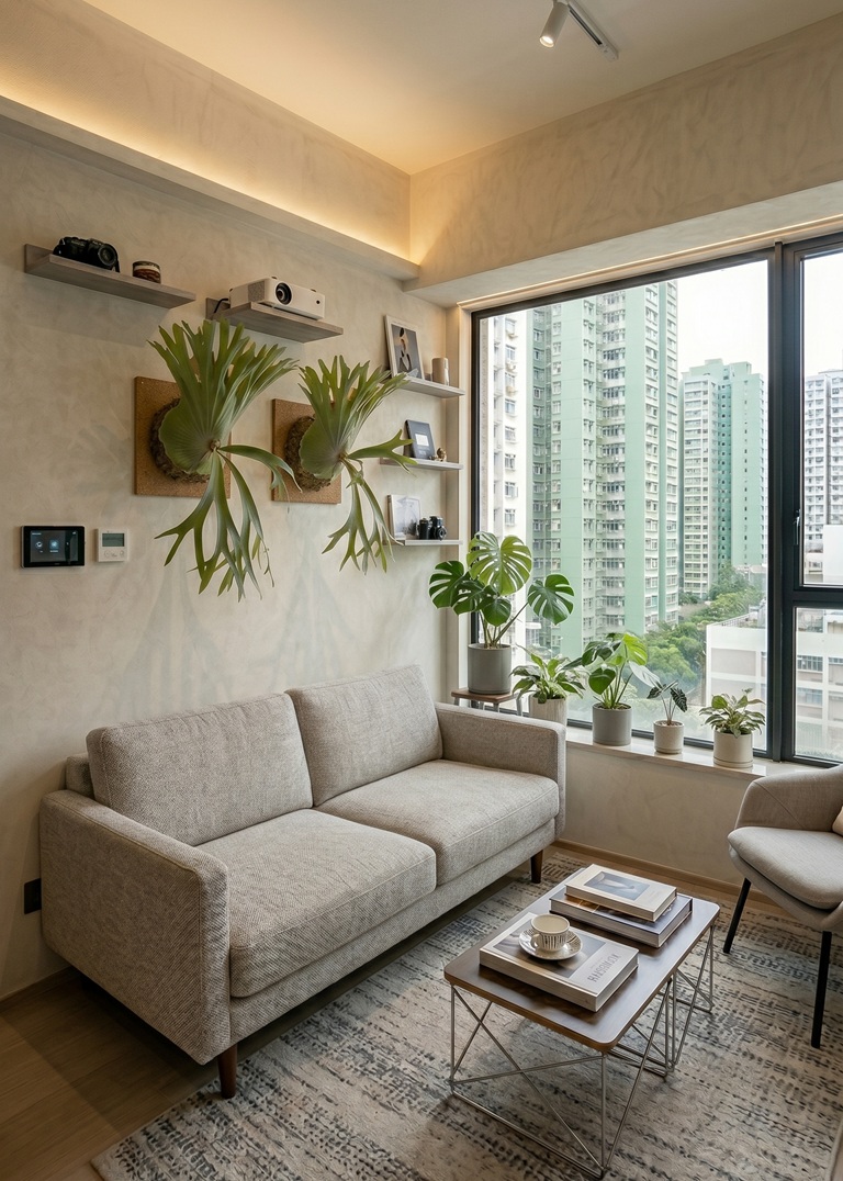 Platycerium gallery wall displaying multiple staghorn ferns